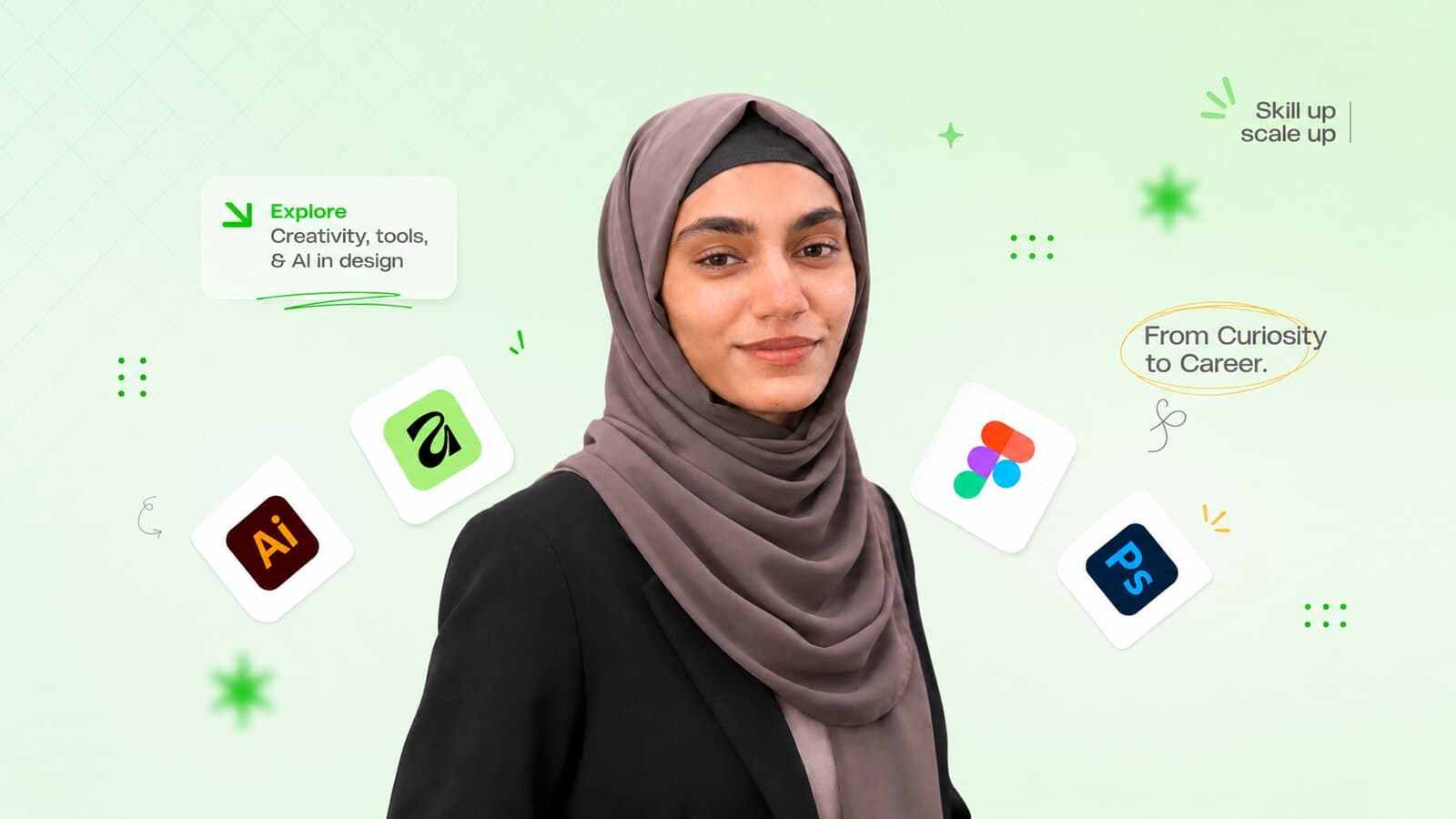 Masfa Zulfiqar — UI/UX designer based in Karachi, Pakistan — at her workspace, designing in Figma.