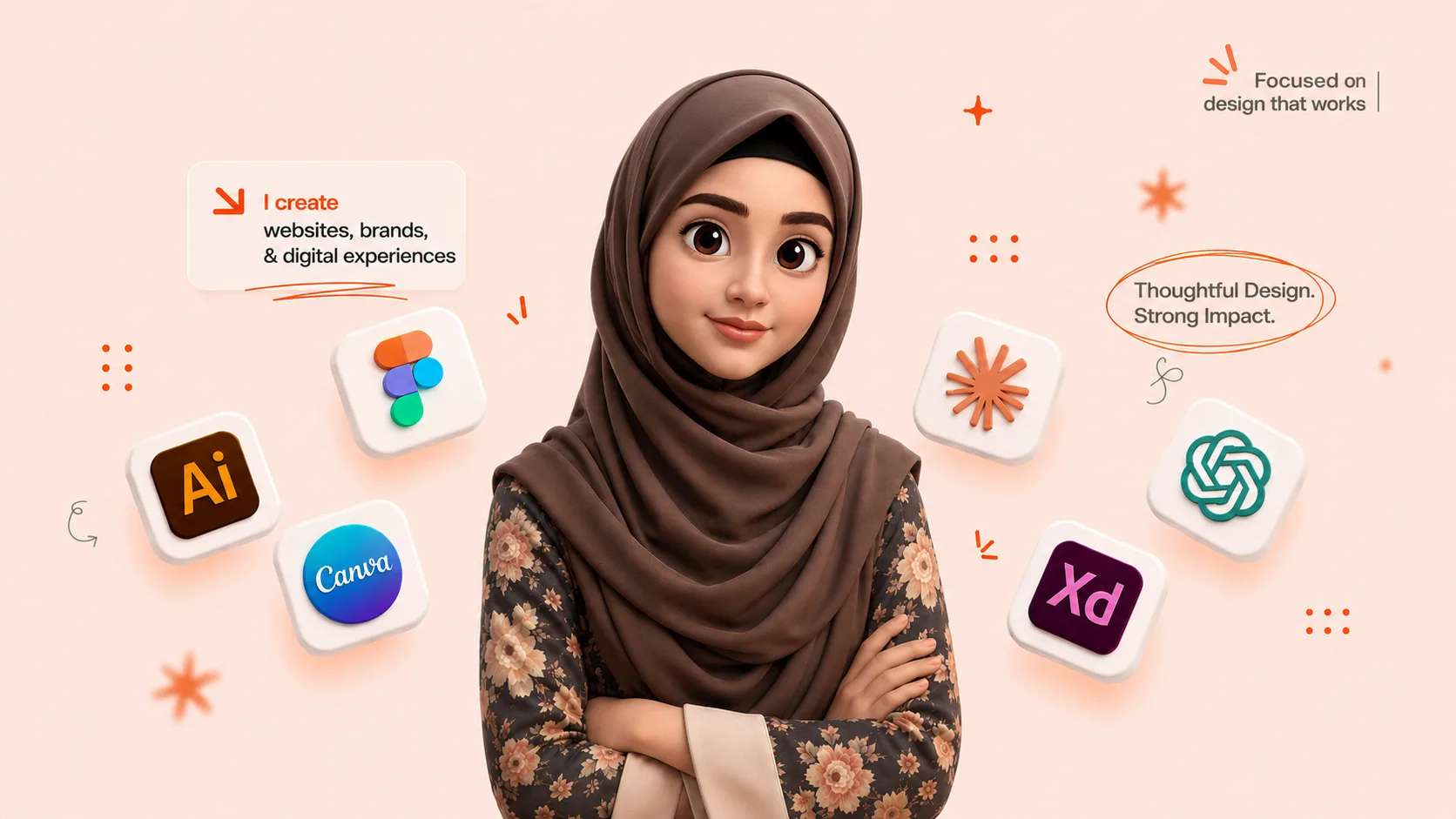 Masfa Zulfiqar — UI/UX designer in Karachi, Pakistan. I create websites, brands, and digital experiences.